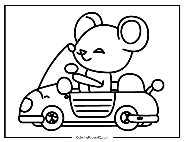 Car Coloring Pages (Free PDF Printables) - Coloring Pages HQ