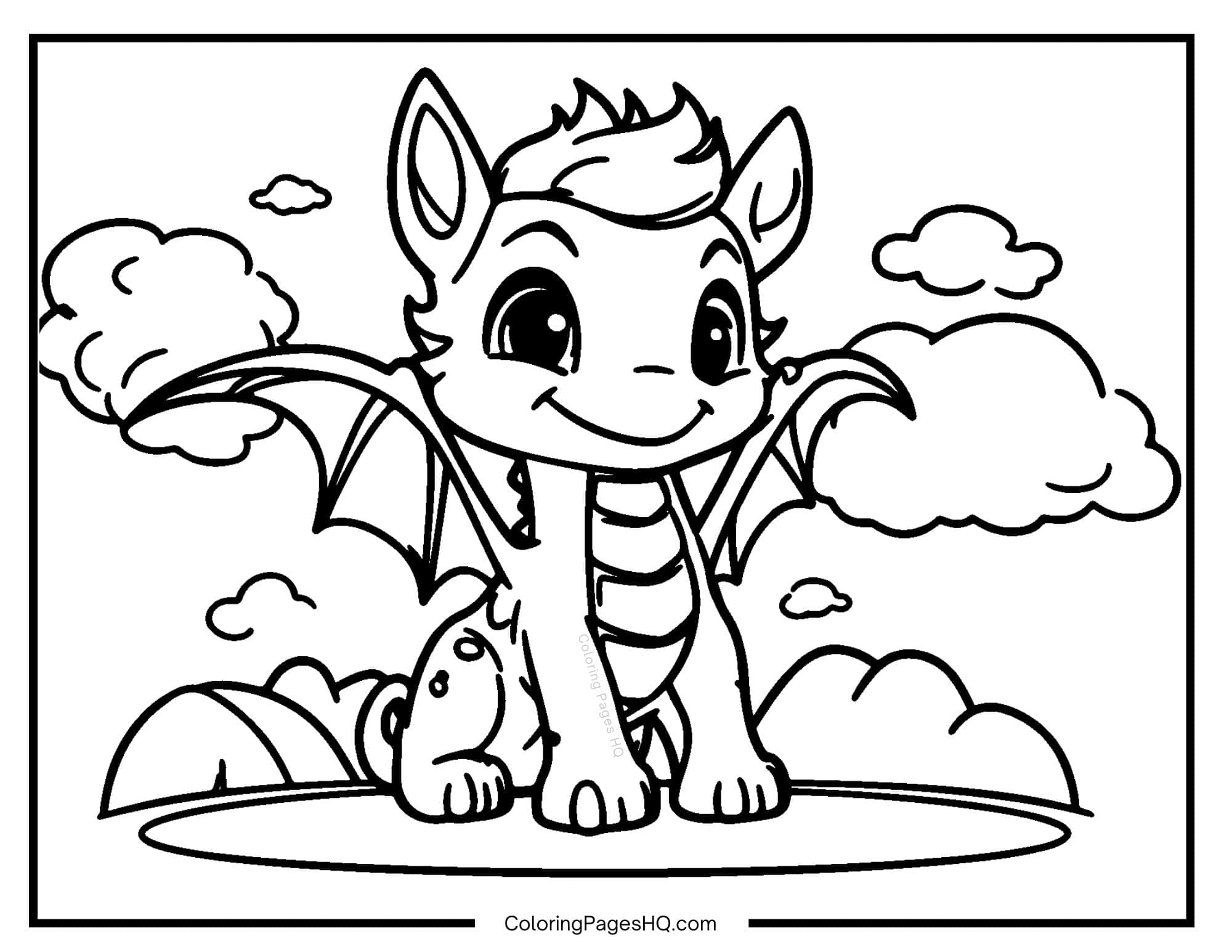 Dragon Coloring Pages (Free PDF Printables) - Coloring Pages HQ