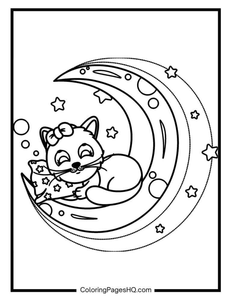 Cute Kitten Coloring Pages (Free PDF Printables) - Coloring Pages HQ
