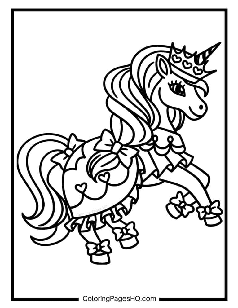 Enchanting Unicorn Coloring Pages (Free PDF Printables) - Coloring Pages HQ