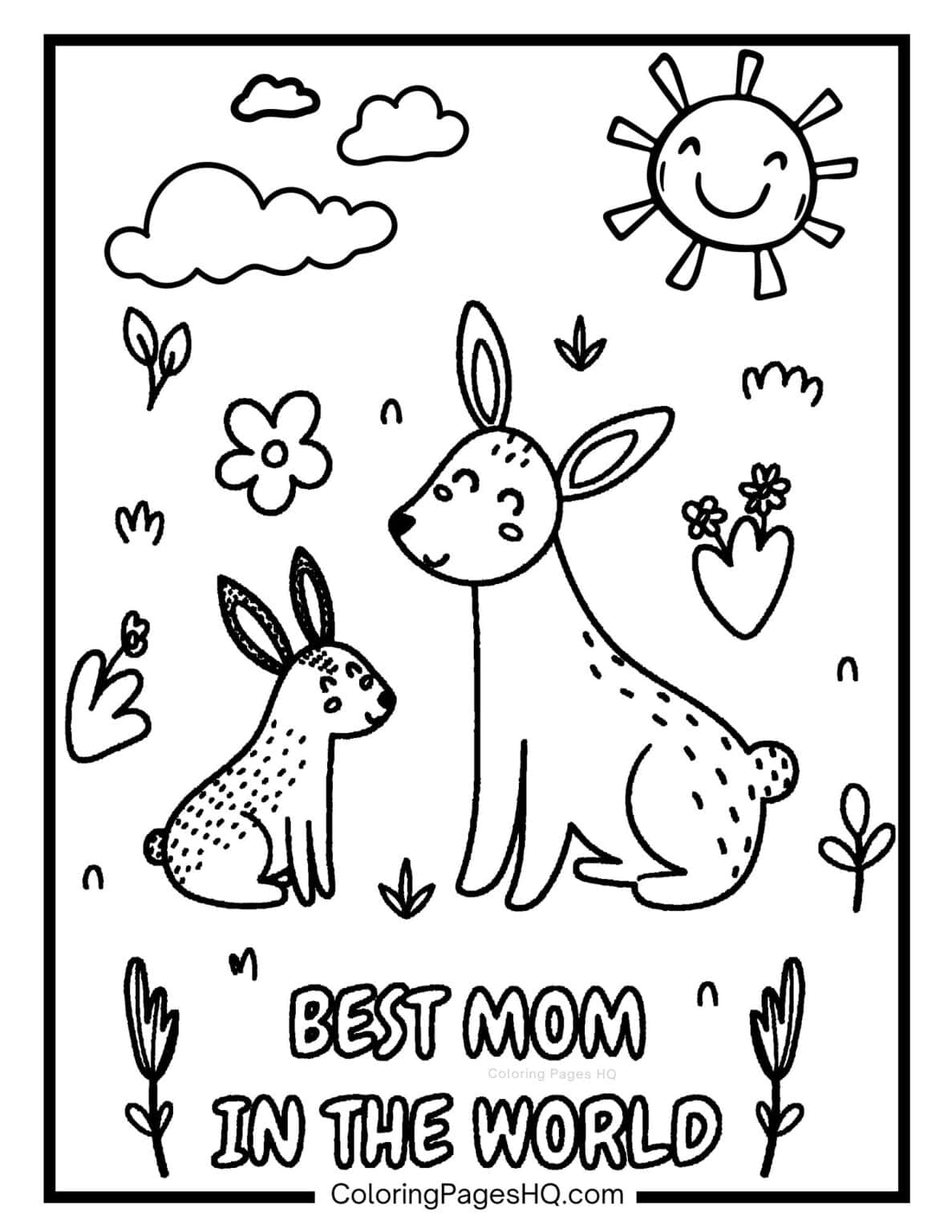 Lovely Mother's Day Coloring Pages (Free PDF Printables) - Coloring
