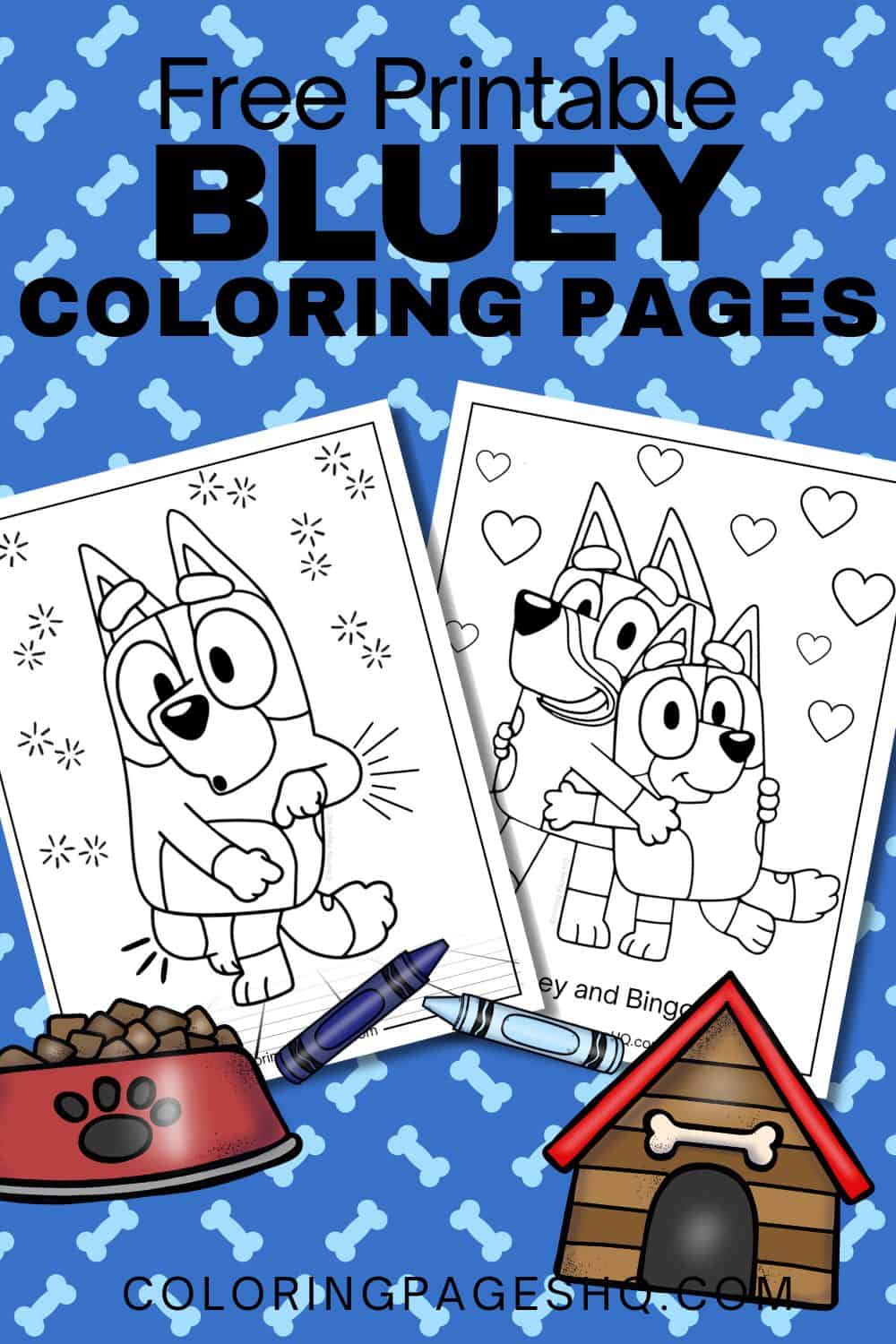 Cute Bluey Coloring Pages (Free PDF Printables) - Coloring Pages HQ