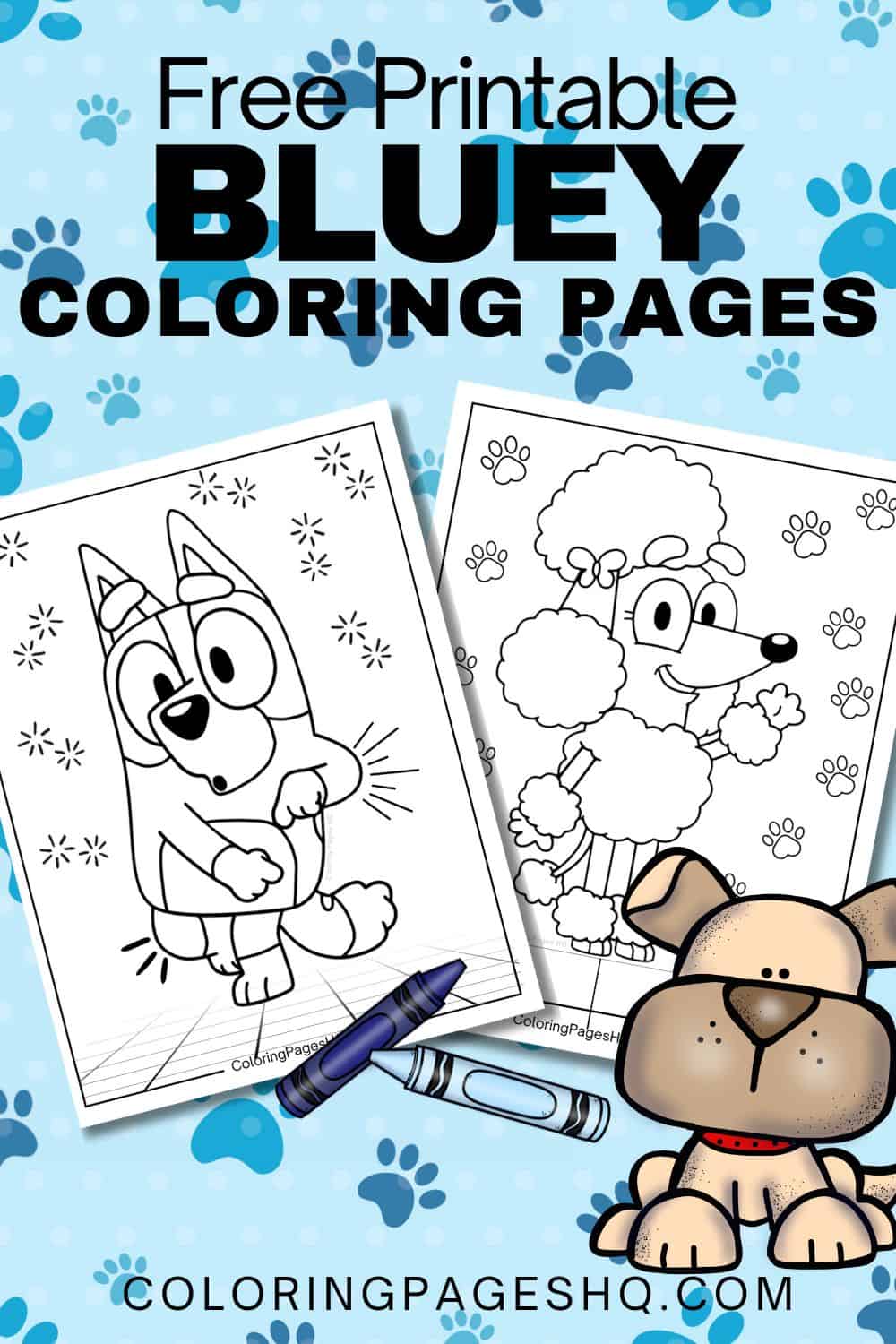 Cute Bluey Coloring Pages (Free PDF Printables) - Coloring Pages HQ