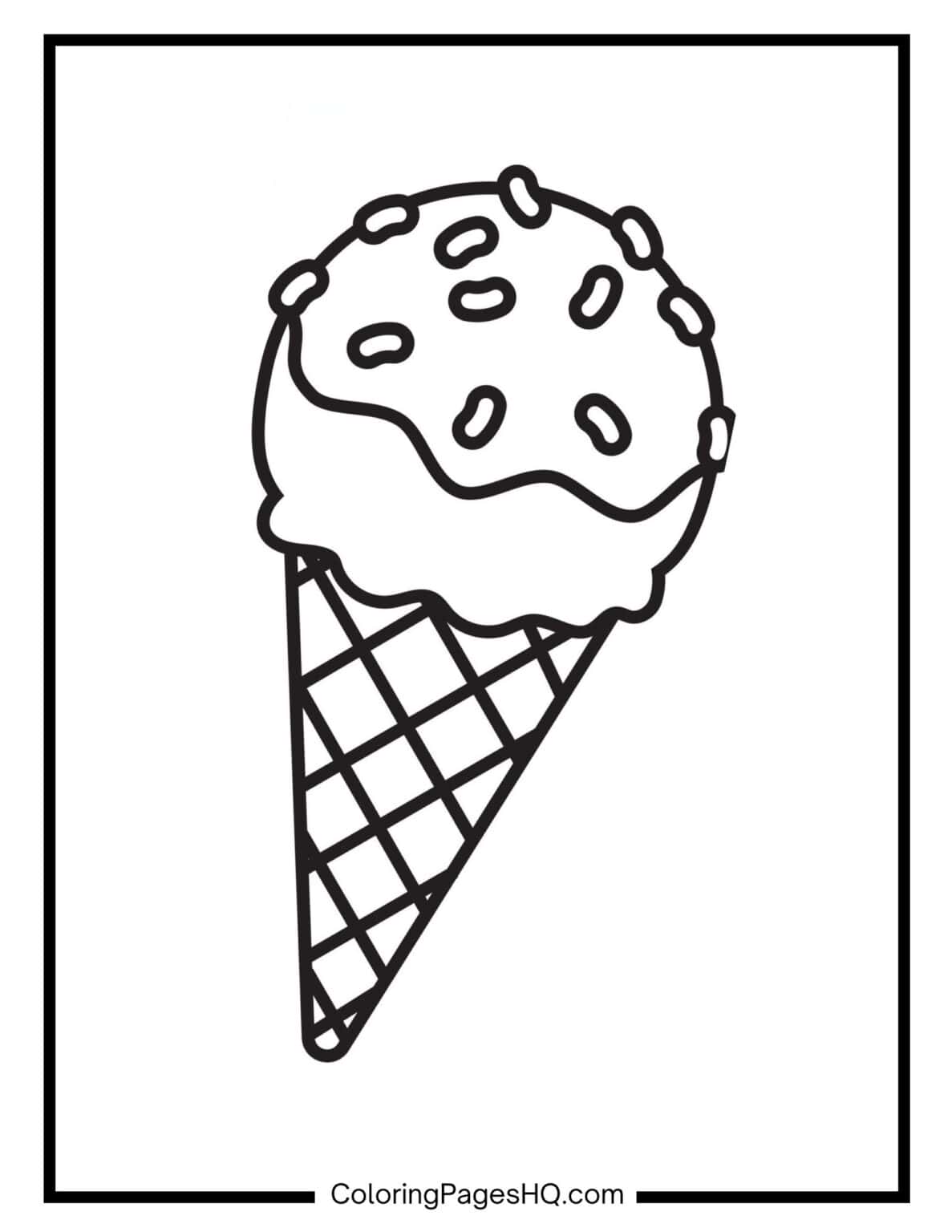 Ice Cream Coloring Pages (Free PDF Printables) - Coloring Pages HQ