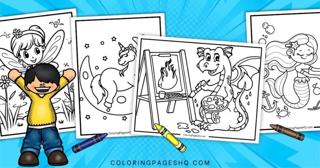 Mythical Creatures Coloring Pages (Free PDF Printables) - Coloring Pages HQ