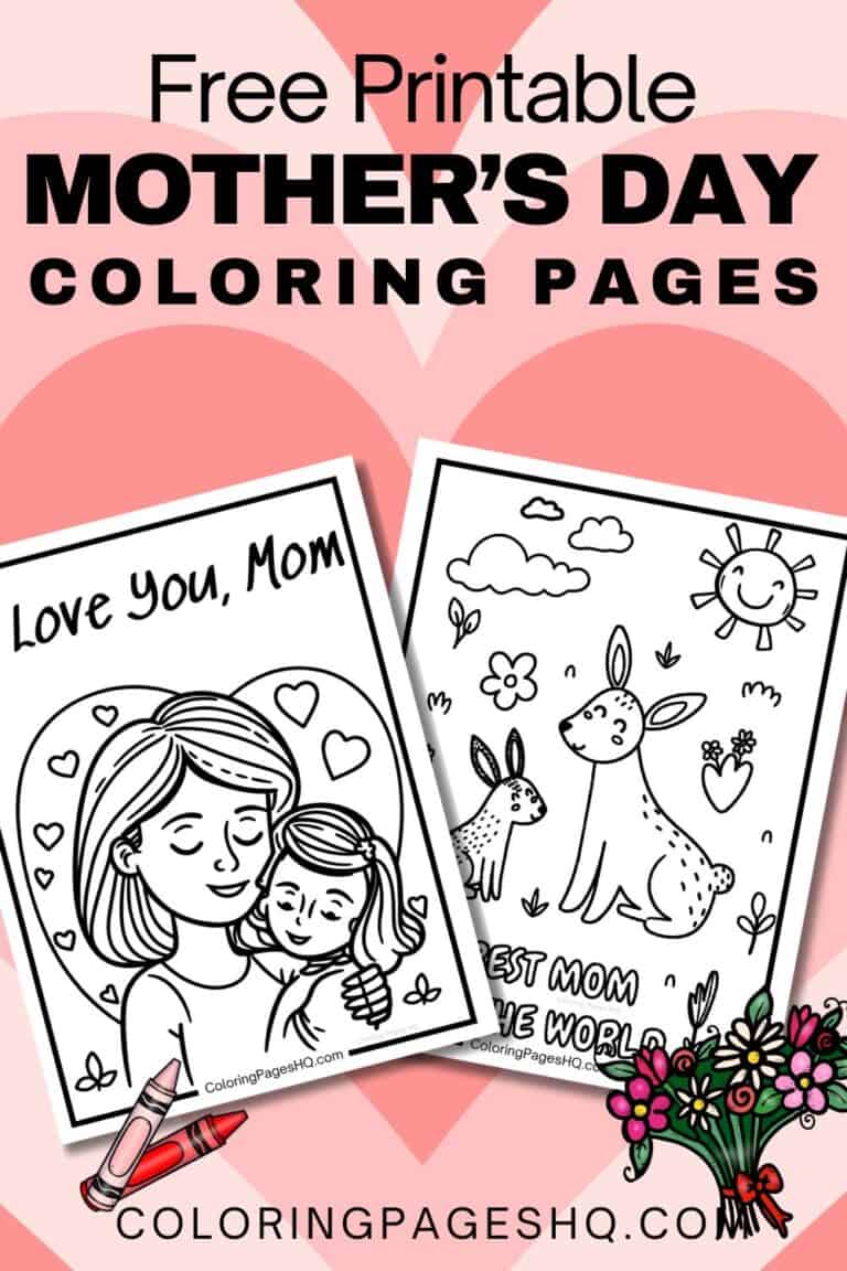 Lovely Mother's Day Coloring Pages (Free PDF Printables) - Coloring ...