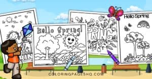 Cute Spring Coloring Pages (Free PDF Printables) - Coloring Pages HQ