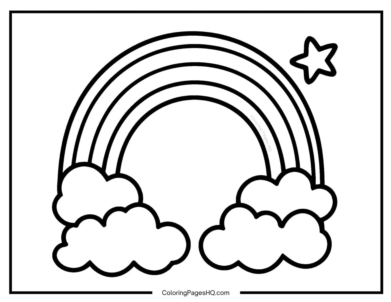 Cute Rainbow Coloring Pages (Free PDF Printables) - Coloring Pages HQ