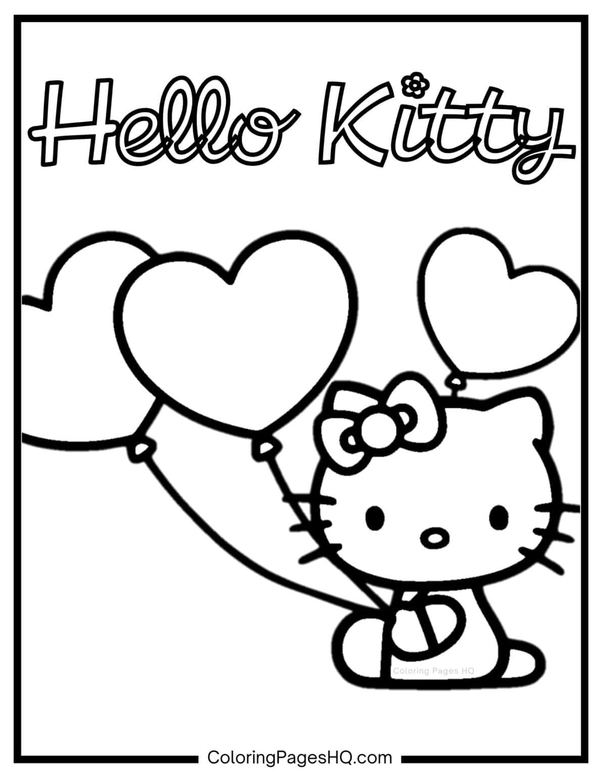 Cute Hello Kitty Coloring Pages (Free PDF Printables) - Coloring Pages HQ