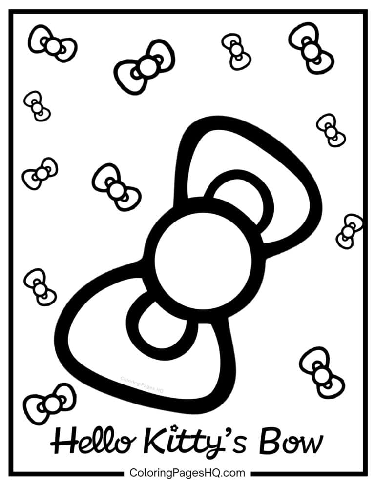 Cute Hello Kitty Coloring Pages (Free PDF Printables) - Coloring Pages HQ