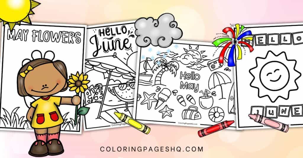 Months of the Year Coloring Pages (Free PDF Printables) - Coloring Pages HQ