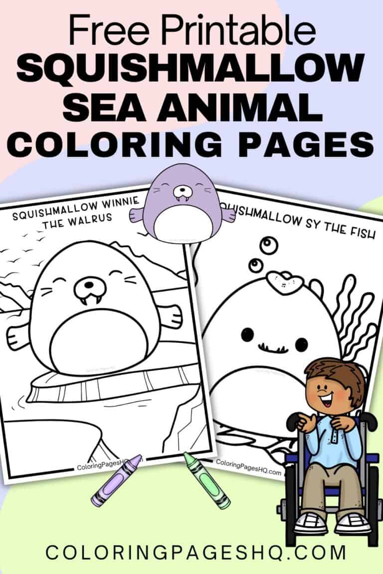 Sea Animal Squishmallow Coloring Pages (Free PDF Printables) - Coloring ...