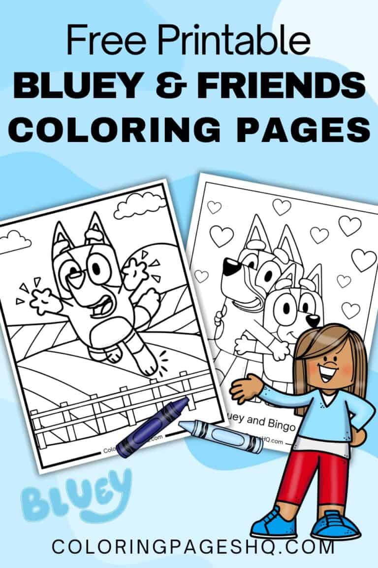 Bluey and Friends Coloring Pages - Bluey Friends Coloring Pages Pinterest Image 768x1152 