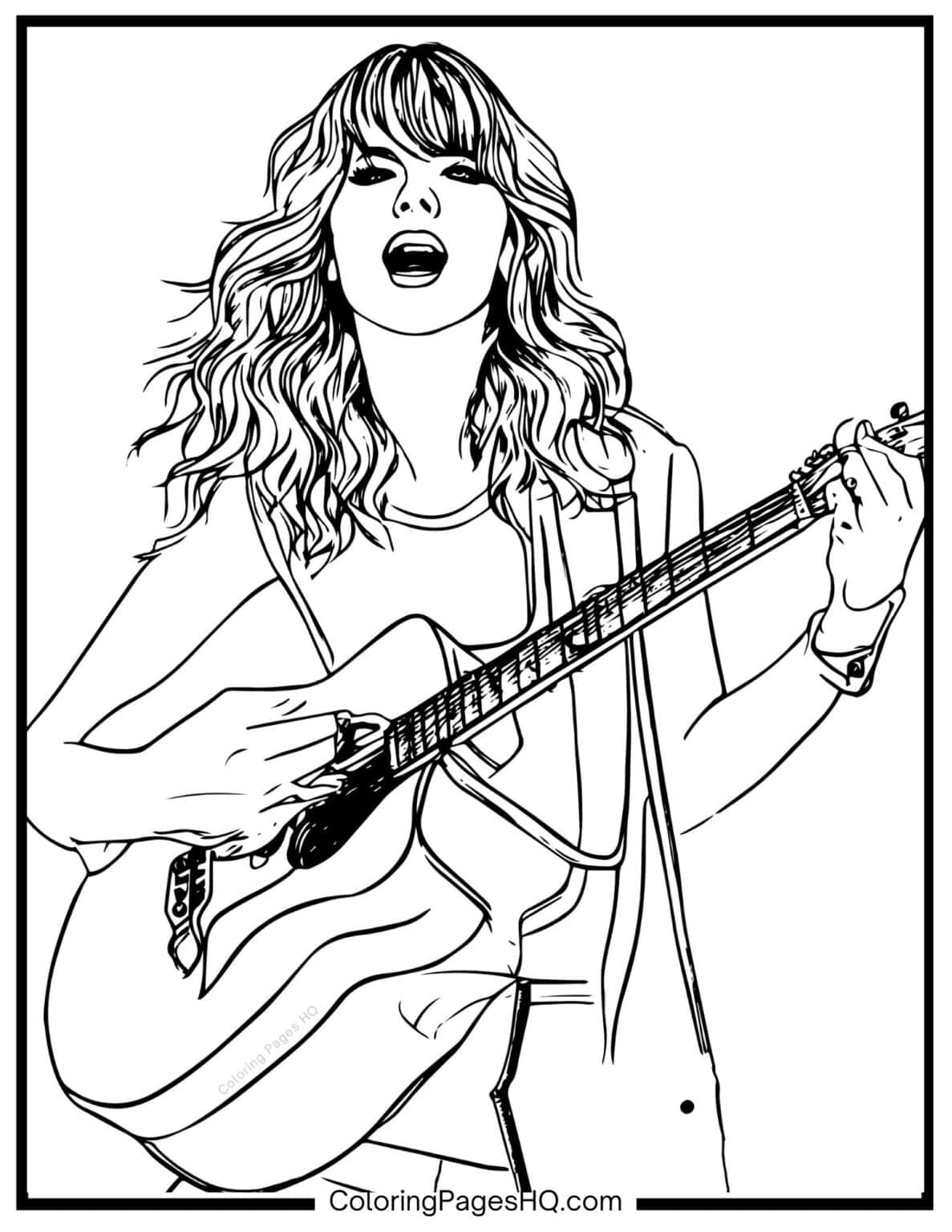 Taylor Swift Coloring Pages (Free PDF Printables) - Coloring Pages HQ