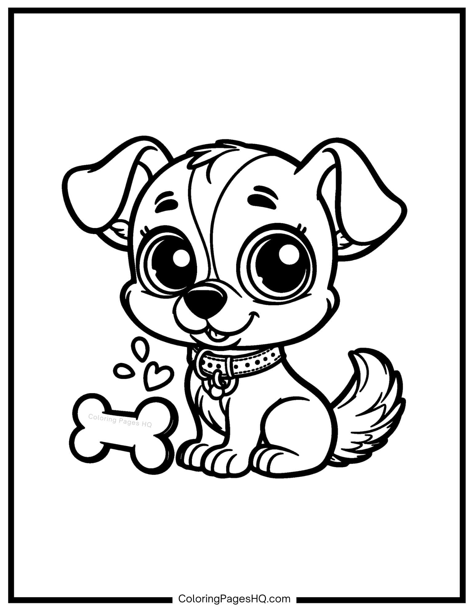 Cute Puppy Coloring Pages (Free PDF Printables) Coloring Pages HQ