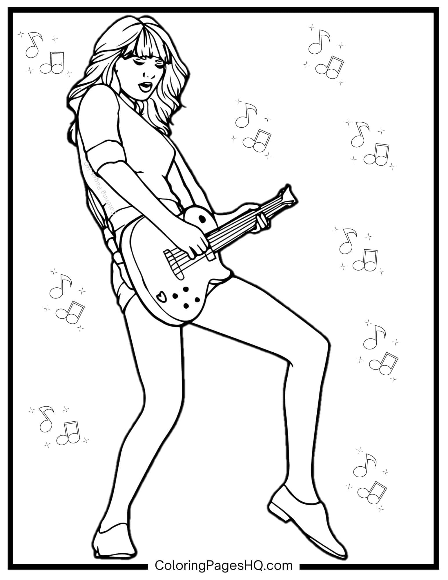 Taylor Swift Coloring Pages (Free PDF Printables) - Coloring Pages HQ