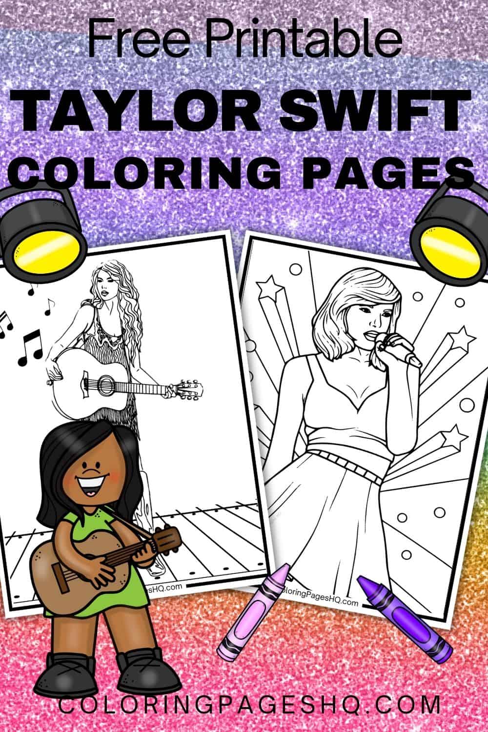Taylor Swift Coloring Pages (Free PDF Printables) - Coloring Pages HQ