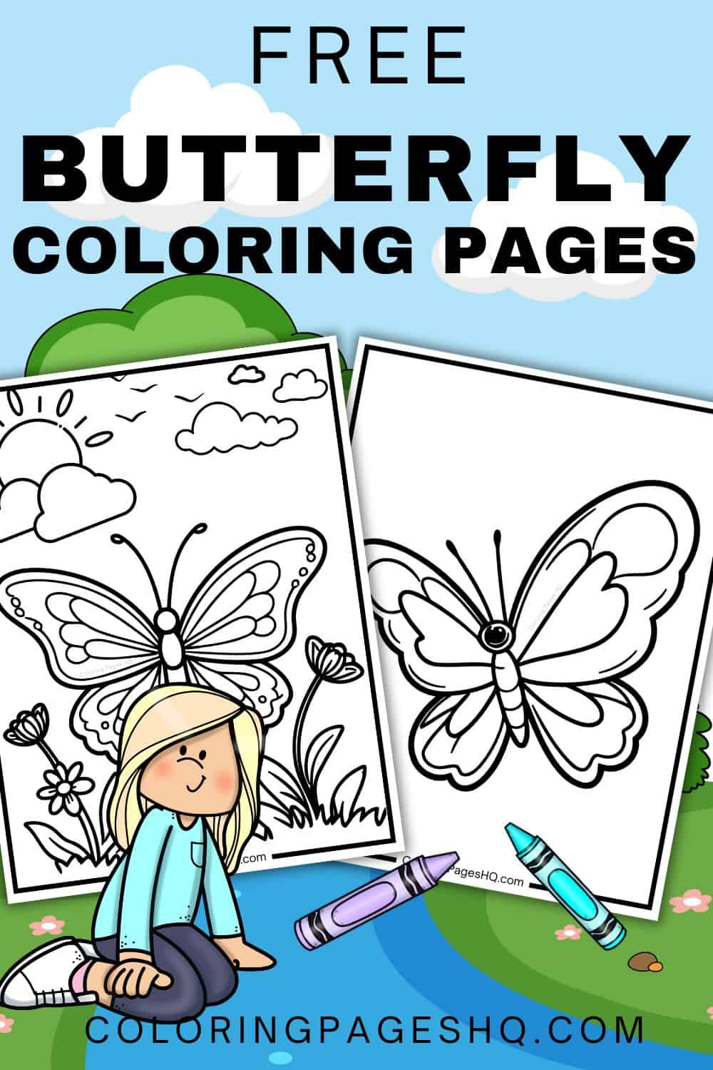 Cute Butterfly Coloring Pages (Free PDF Printables) - Coloring Pages HQ