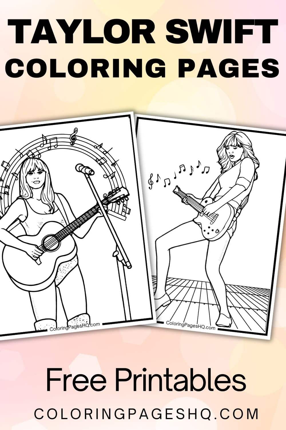 Taylor Swift Coloring Pages (Free PDF Printables) - Coloring Pages HQ