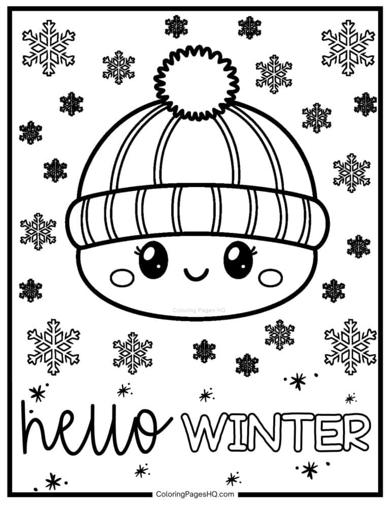 Winter Coloring Pages (Free PDF Printables) - Coloring Pages HQ