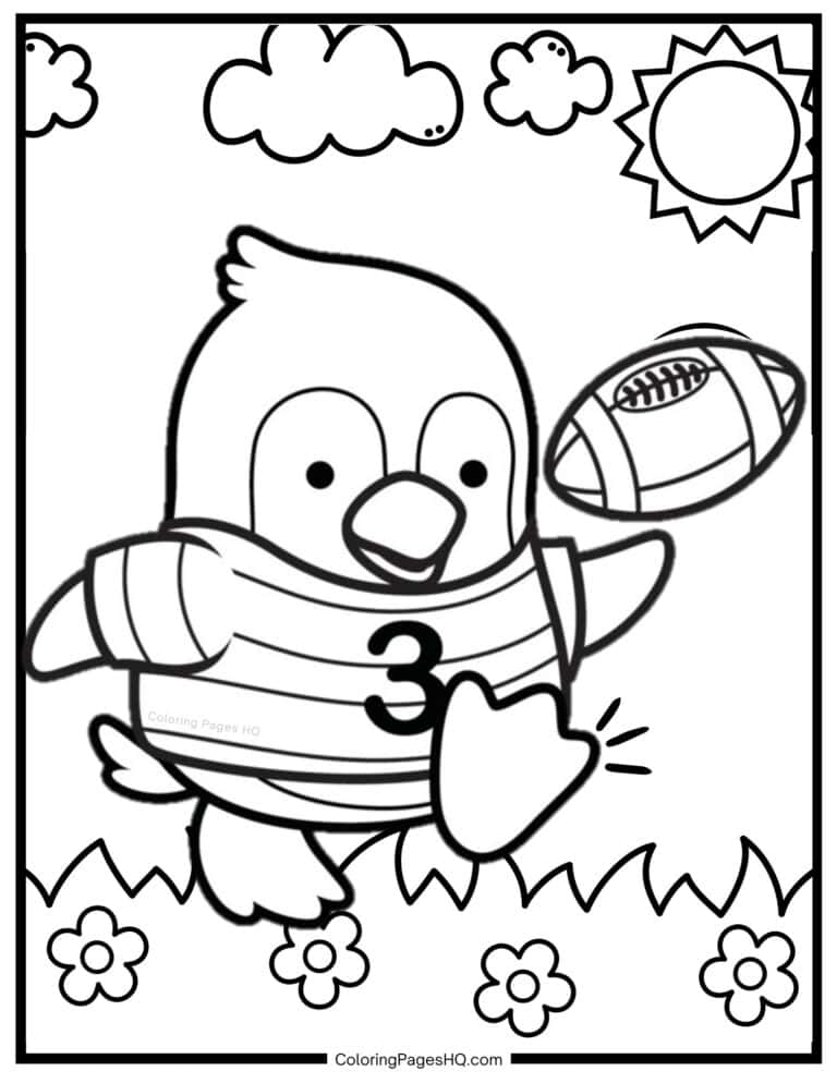 Fun Football Coloring Pages (Free PDF Printables) - Coloring Pages HQ