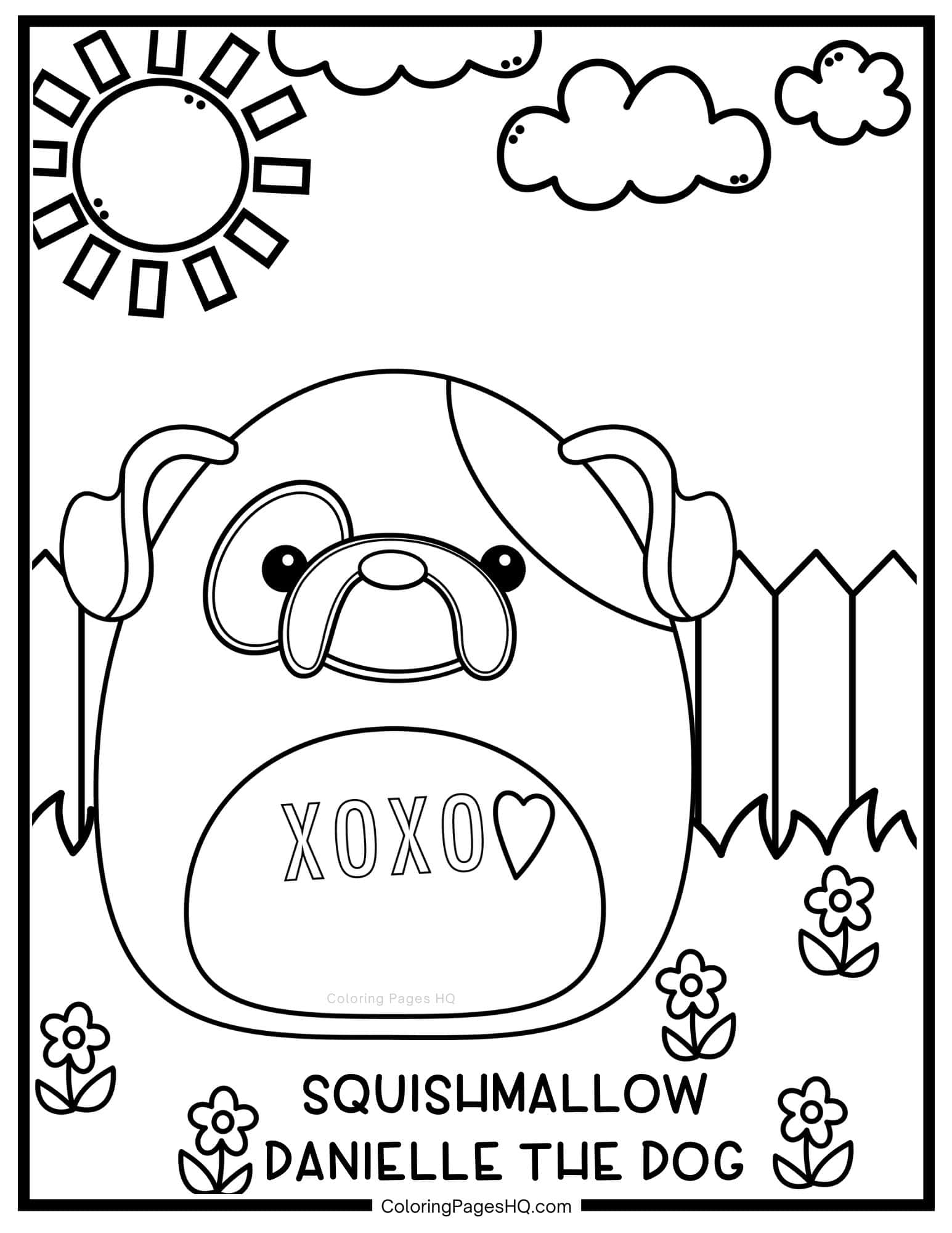 Cute Dog Squishmallow Coloring Pages (Free PDF Printables) - Coloring ...
