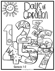 Days of Creation Coloring Pages (Free PDF Printables) - Coloring Pages HQ