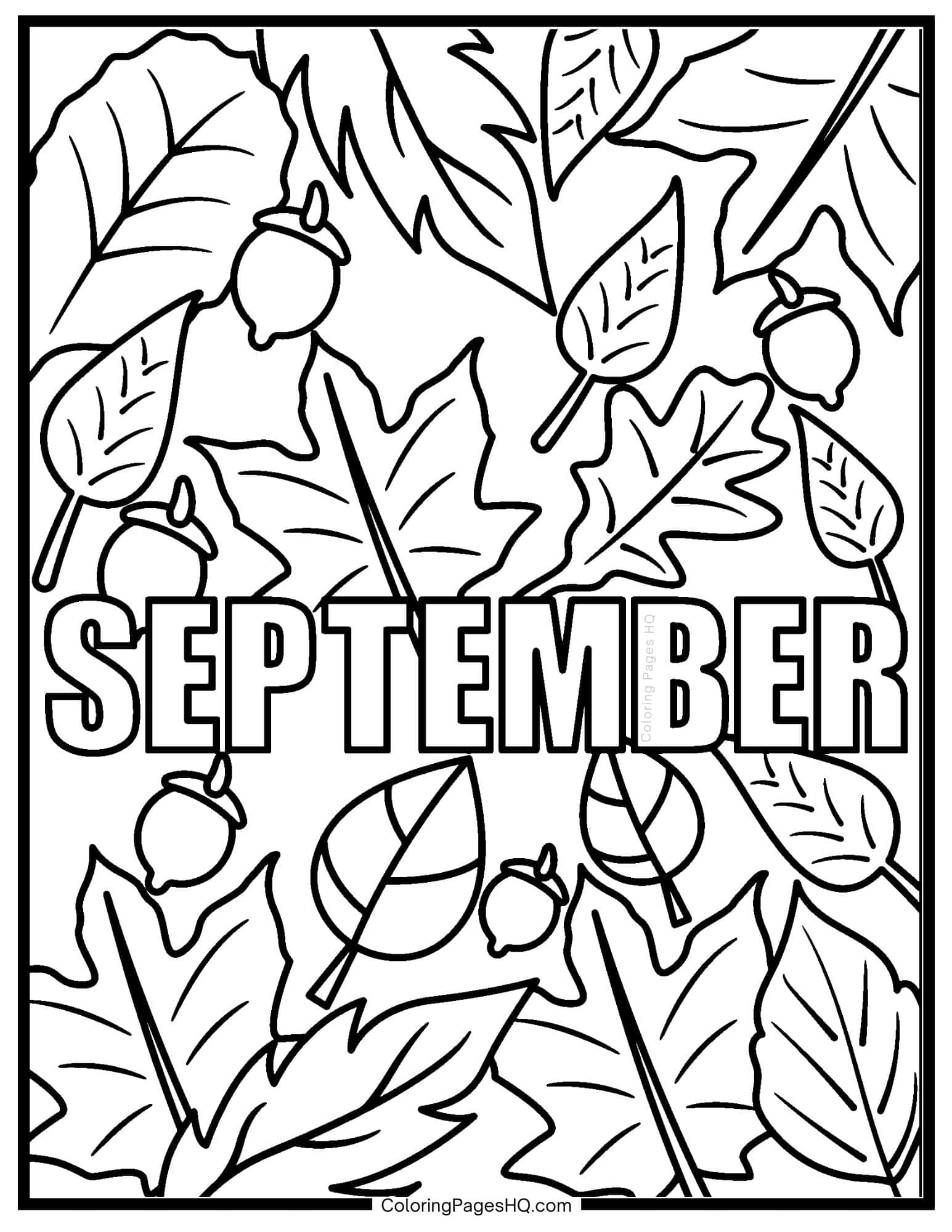 September Coloring Pages (Free PDF Printables) - Coloring Pages HQ