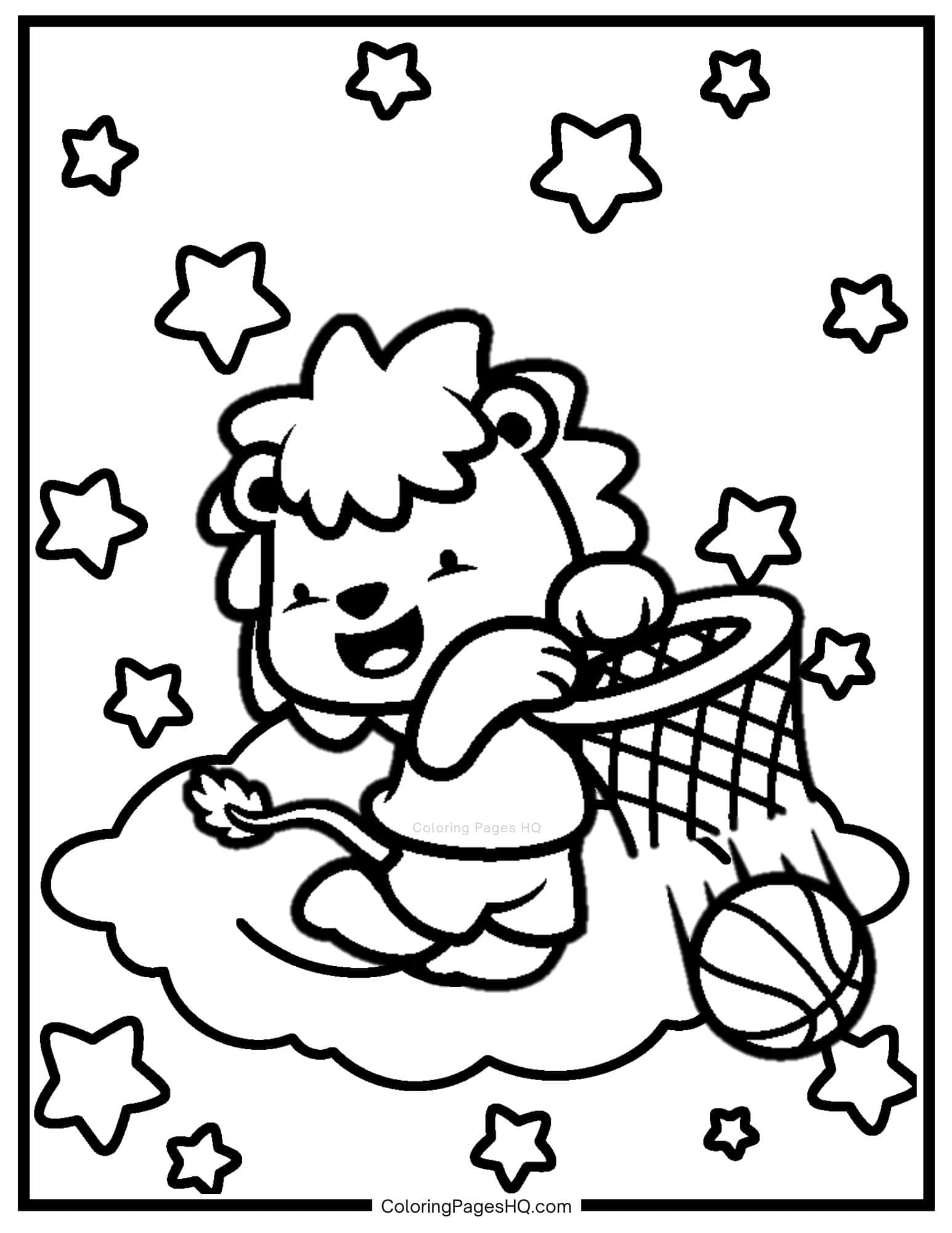 Cute Basketball Coloring Pages (Free PDF Printables) - Coloring Pages HQ