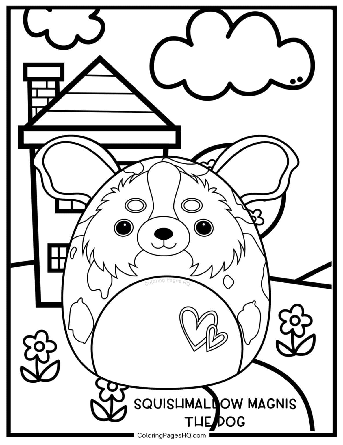 Cute Dog Squishmallow Coloring Pages (Free PDF Printables) - Coloring ...
