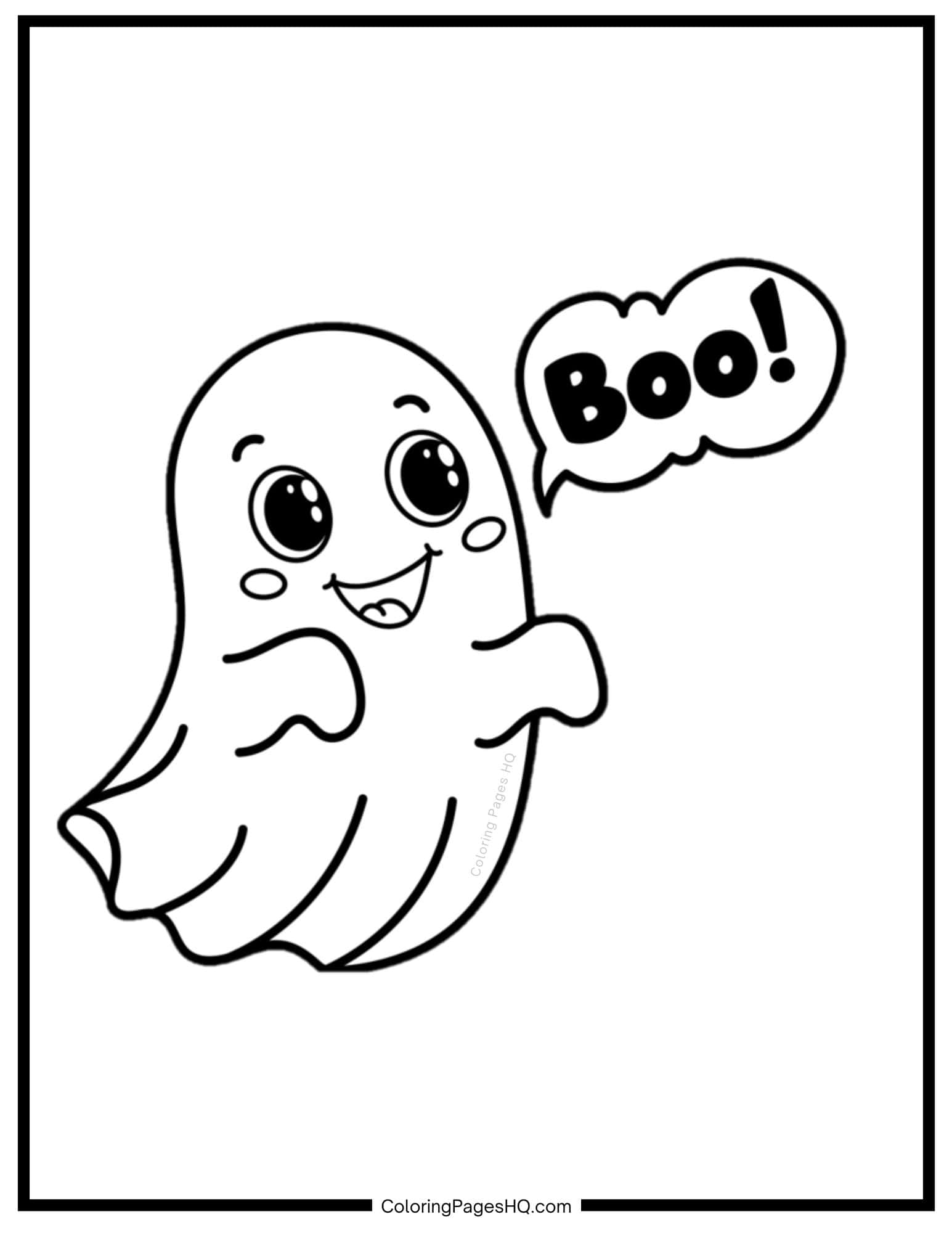 Ghost Coloring Pages (Free PDF Printables) Coloring Pages HQ