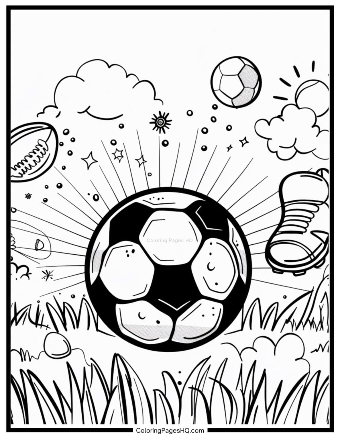 Soccer Themed Coloring Pages