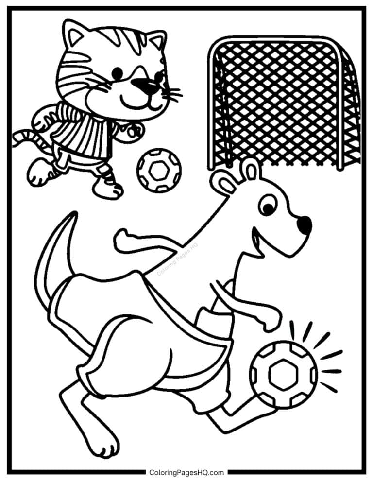 Fun Soccer Coloring Pages (Free PDF Printables) - Coloring Pages HQ