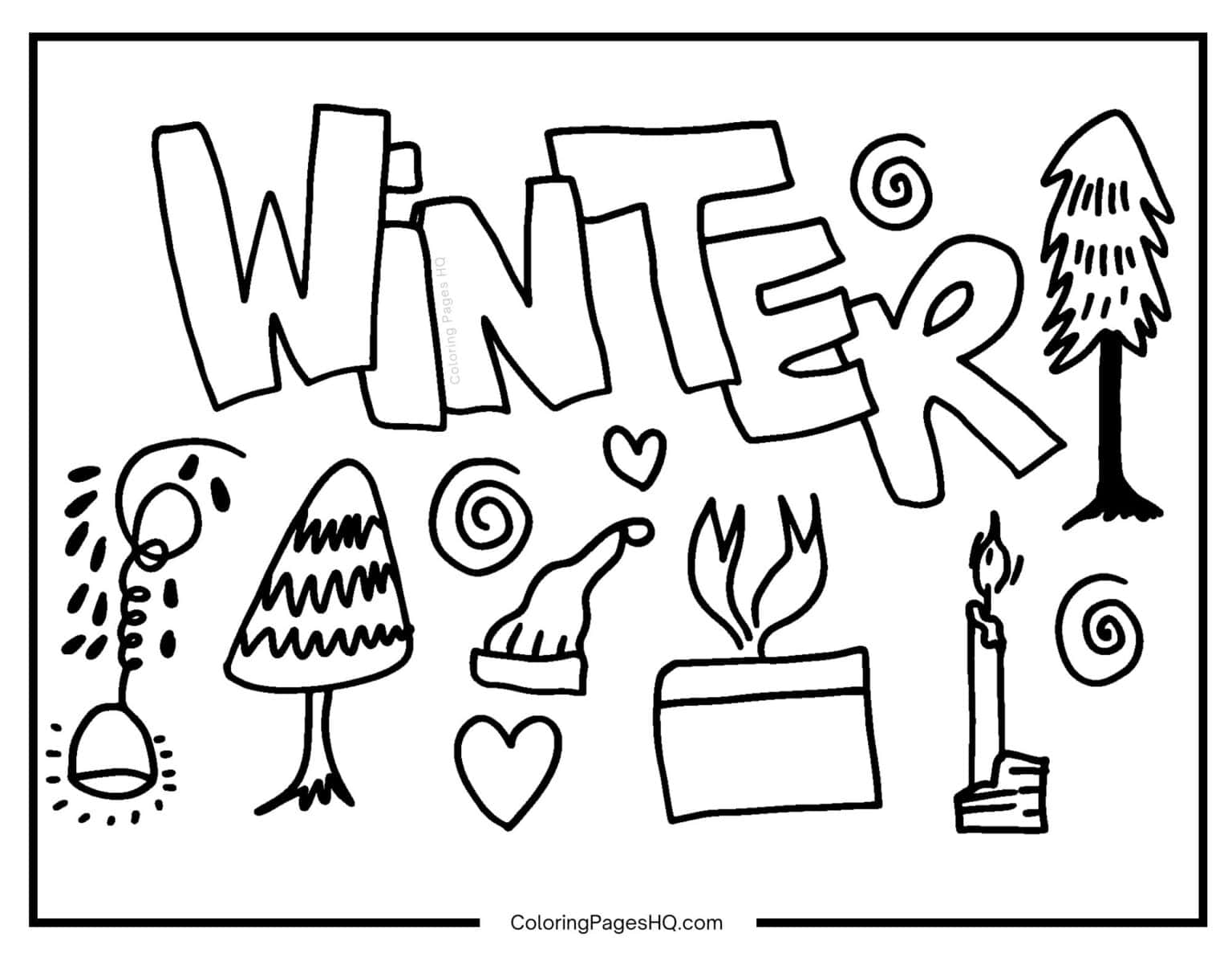 Winter Coloring Pages (Free PDF Printables) - Coloring Pages HQ
