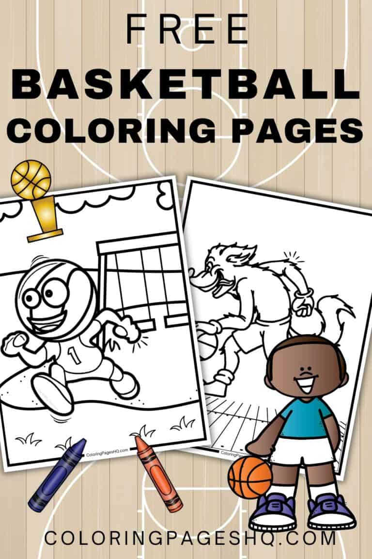 Cute Basketball Coloring Pages (Free PDF Printables) - Coloring Pages HQ