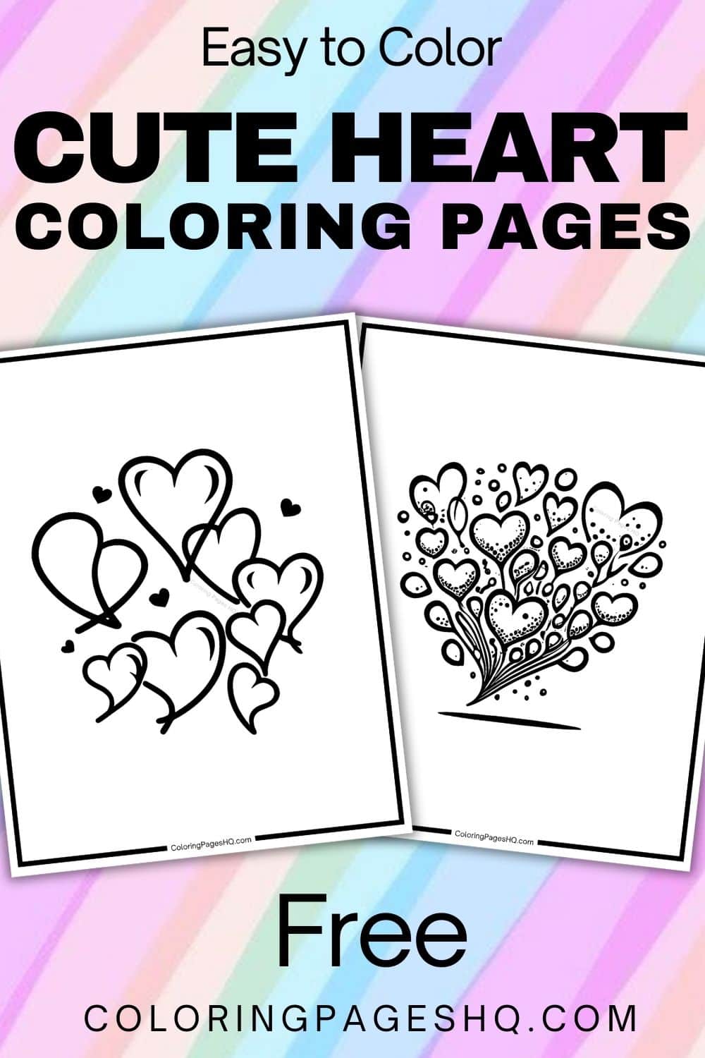 Cute Heart Coloring Pages Free - P7 Heart Coloring Pages Pinterest Image 