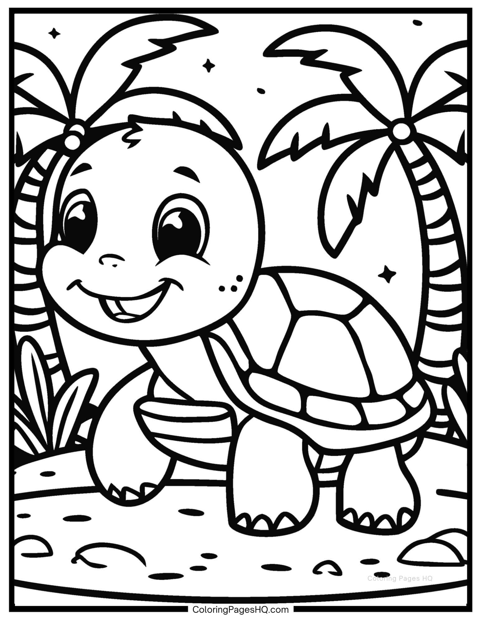 Cute Turtle Coloring Pages (Free PDF Printables) Coloring Pages HQ