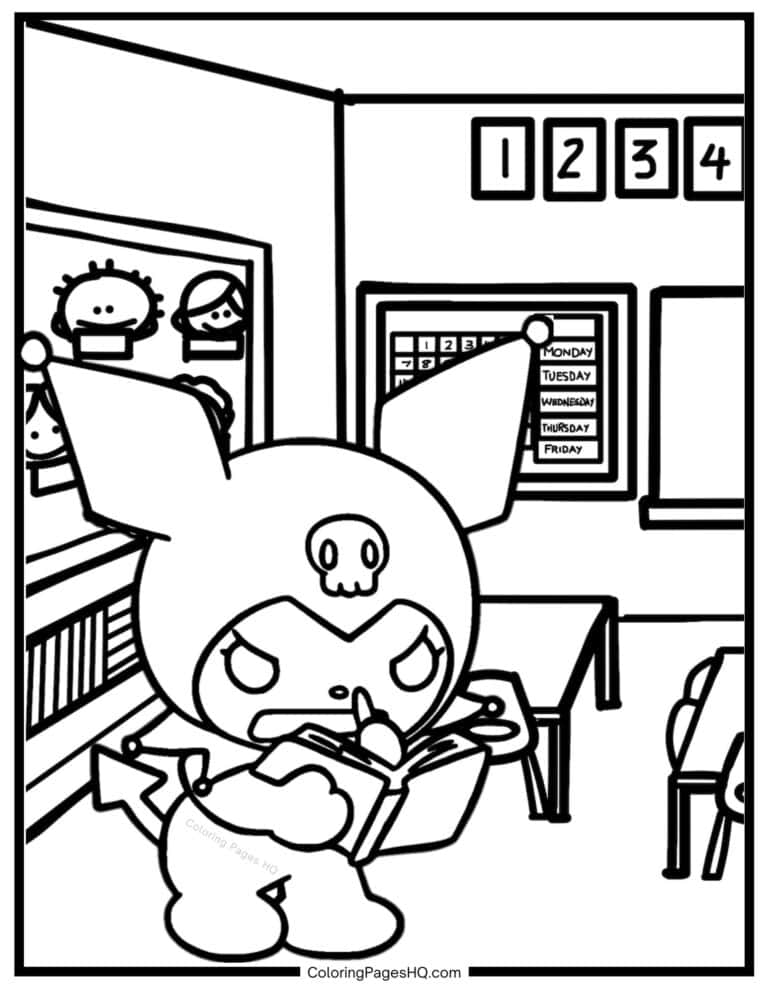 Kuromi Coloring Pages (Free PDF Printables) - Coloring Pages HQ
