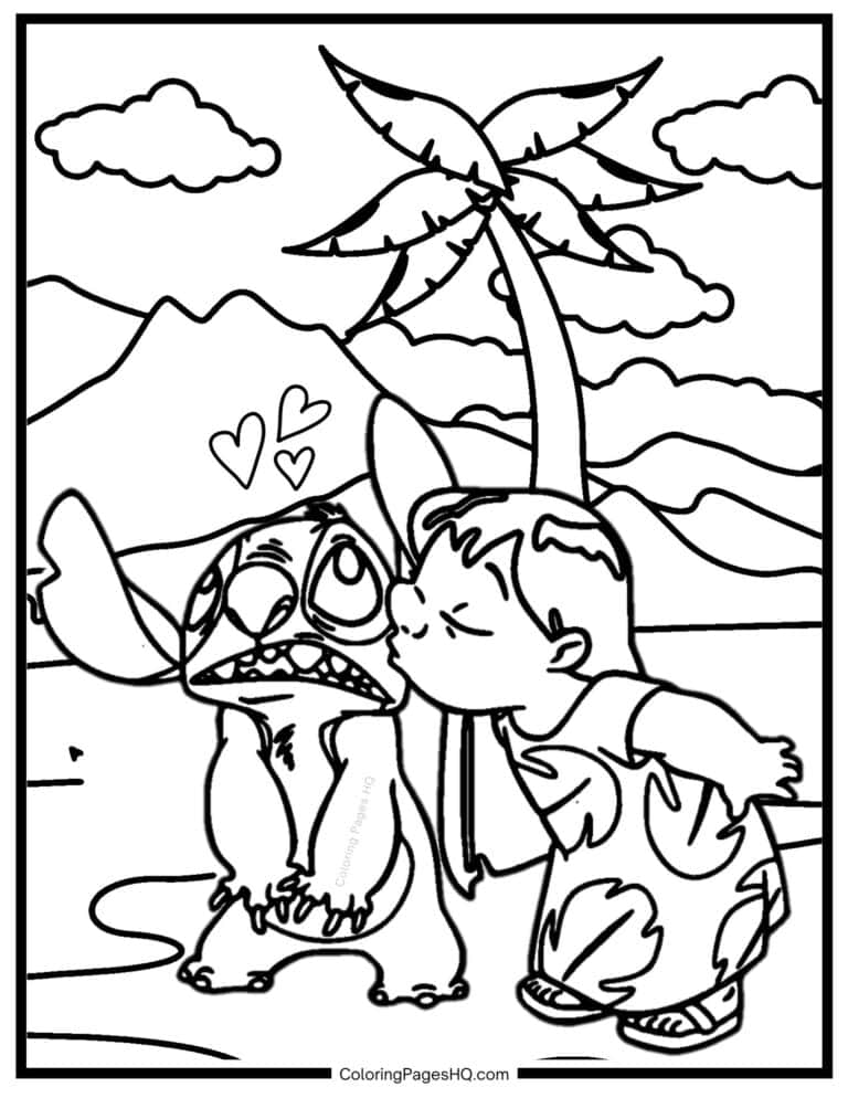 Lilo & Stitch Coloring Pages (Free PDF Printables) - Coloring Pages HQ