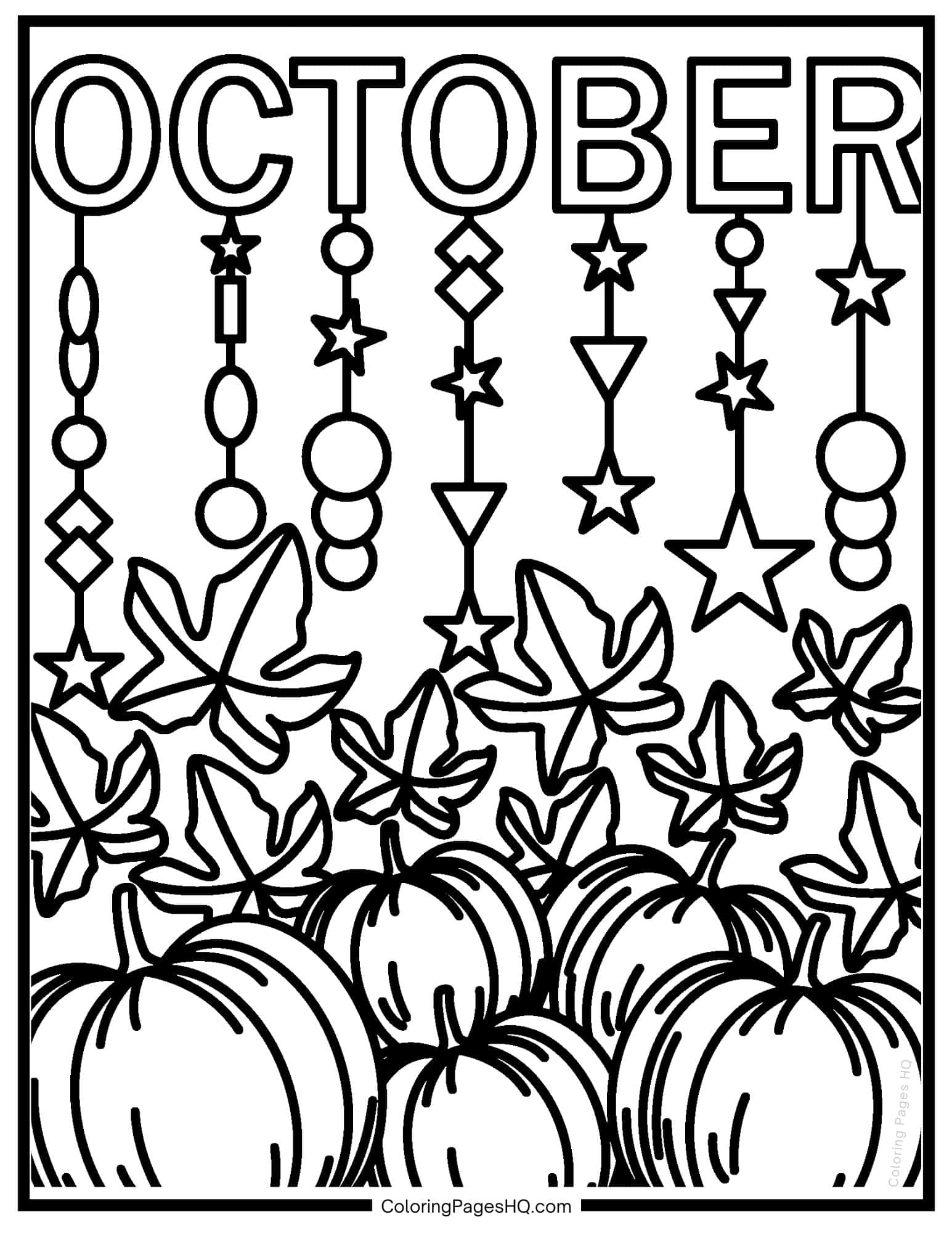 October Coloring Pages Free PDF Printables Coloring Pages HQ