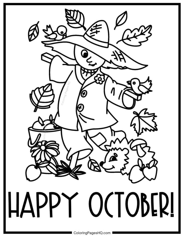 October Coloring Pages (Free PDF Printables) - Coloring Pages HQ