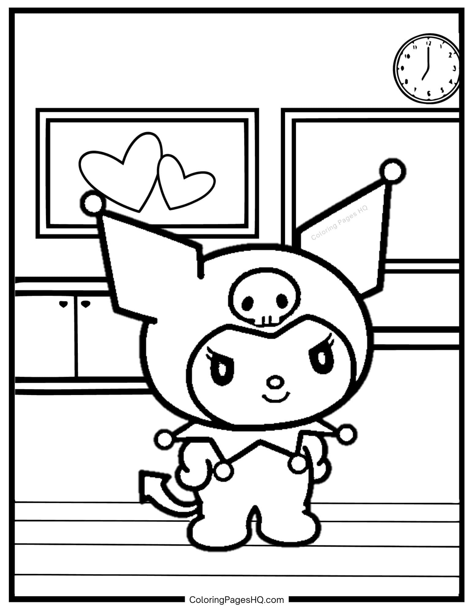 Kuromi House Coloring Pages