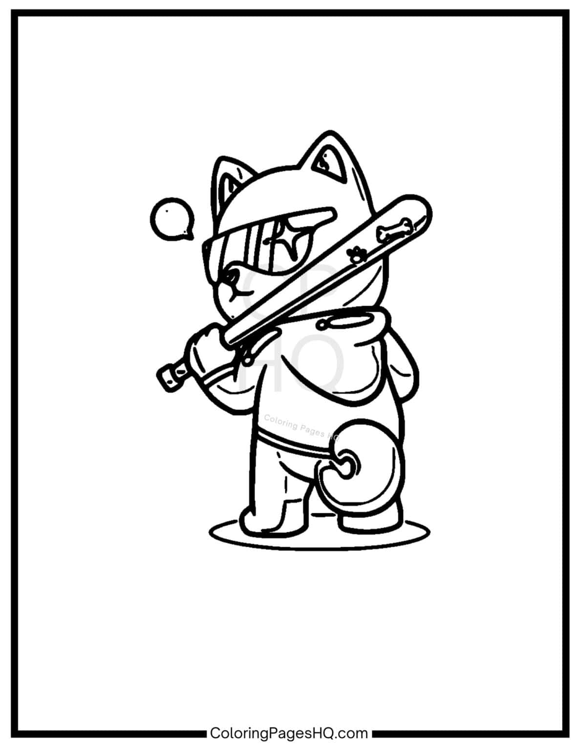 Preschool Baseball Coloring Pages (Free PDF Printables) - Coloring Pages HQ