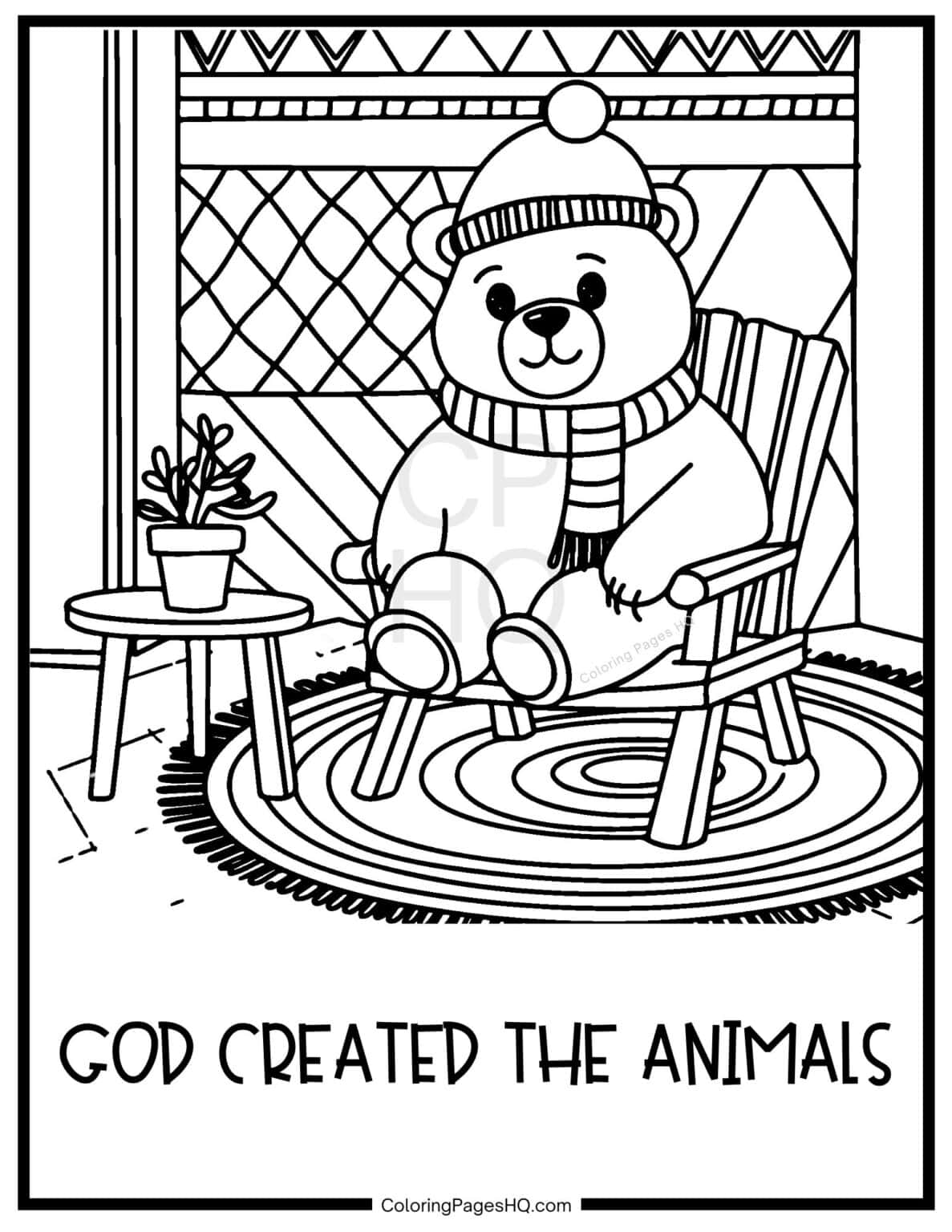 Cute God Created the Animals Coloring Pages (Free PDF Printables ...