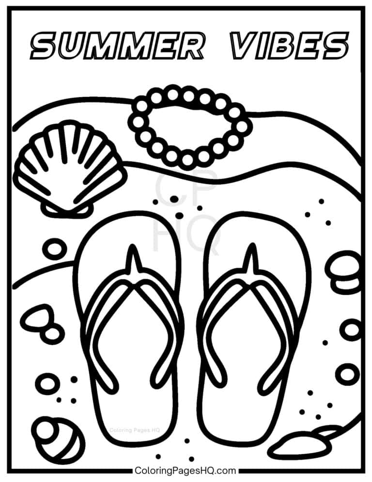 37 Easy to Color Summer Vibes Coloring Pages (Free PDF Printables ...