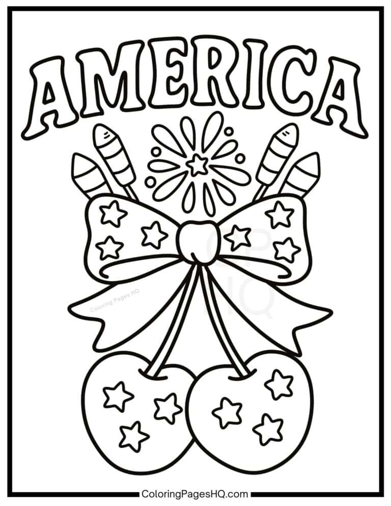 Cute Independence Day Coloring Pages (Free PDF Printables) - Coloring