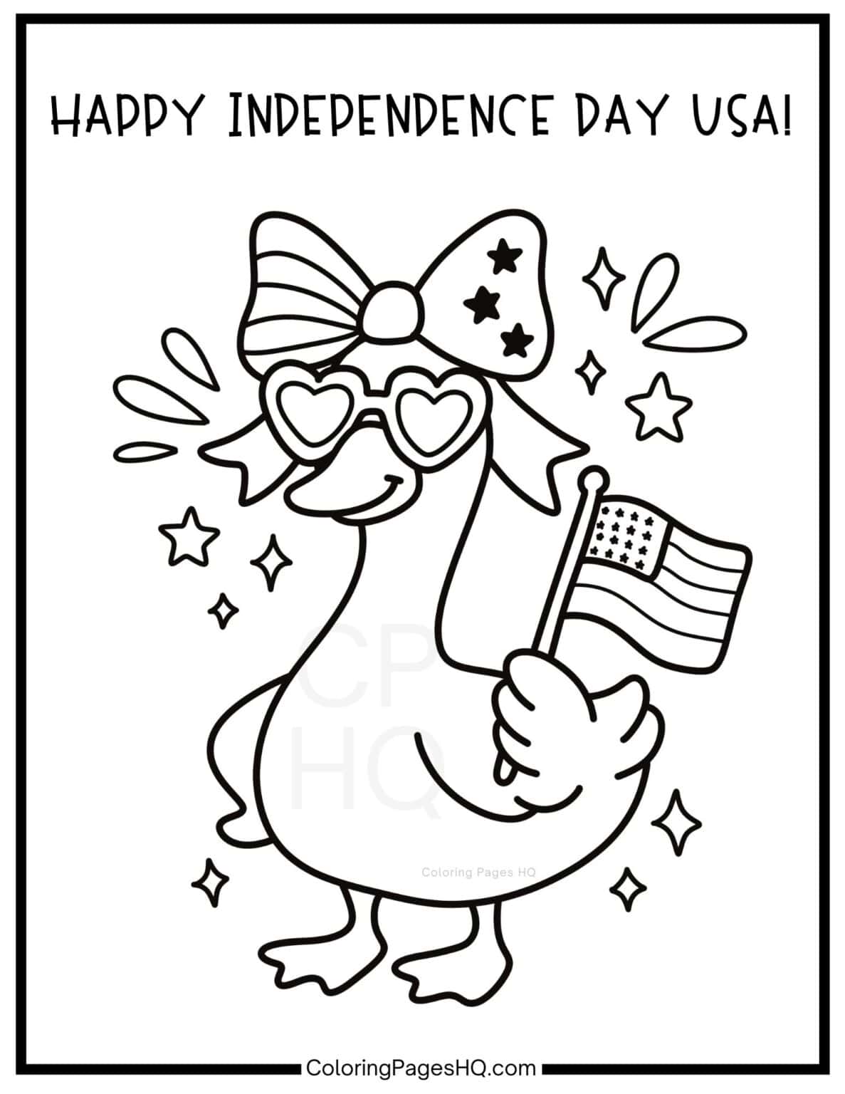Cute Independence Day Coloring Pages (Free PDF Printables) - Coloring