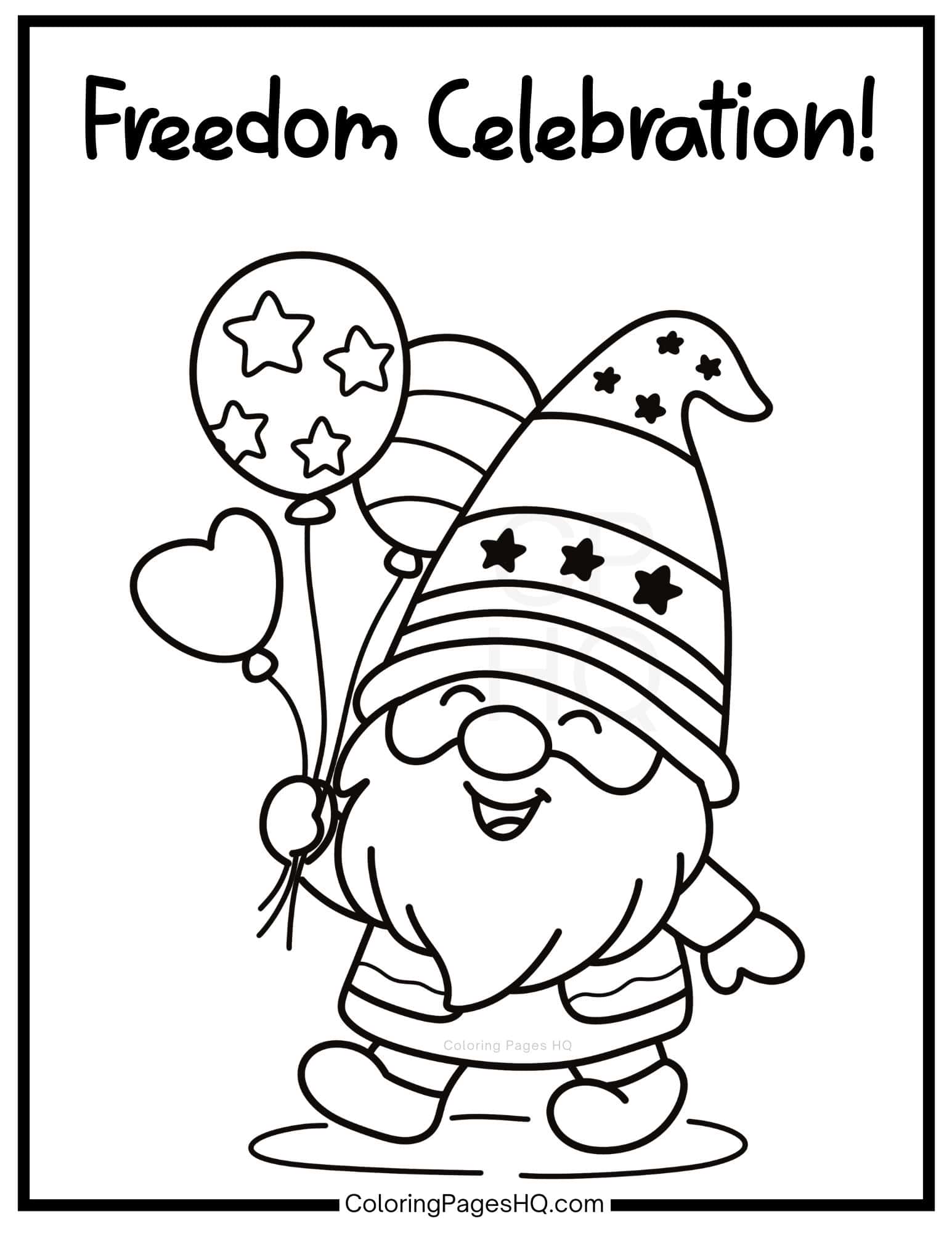 Cute Independence Day Coloring Pages (Free PDF Printables) - Coloring
