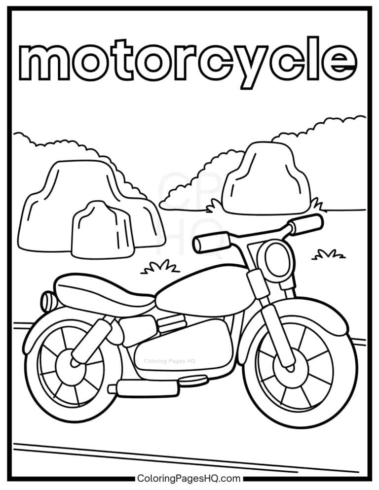Vehicle Coloring Pages (Free PDF Printables) - Coloring Pages HQ