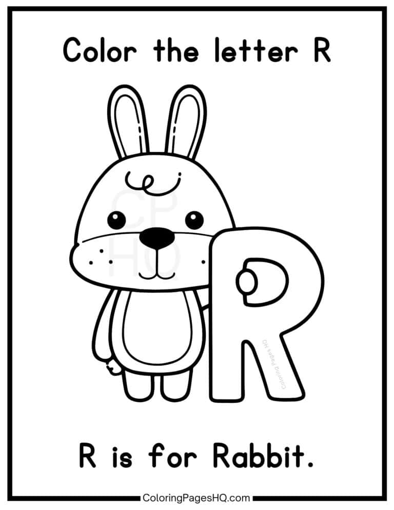 Cute Preschool Animal Alphabet Coloring Pages (Free PDF Printables ...